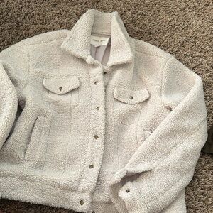 Tribal jeans teddy jacket